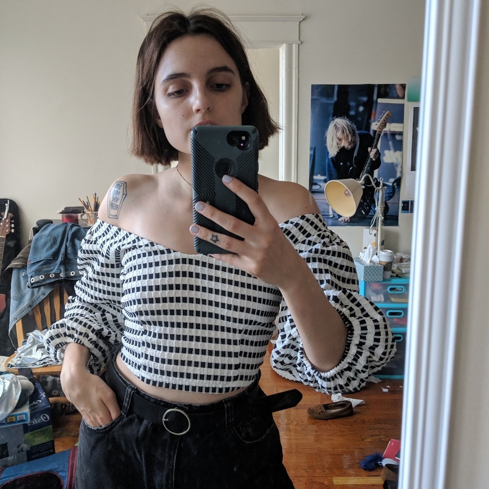 Zara off the shoulder top